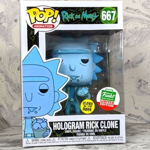Funko Pop Rick and Morty Hologram Rick Clone 667, Christmas Funko Shop Exclusive